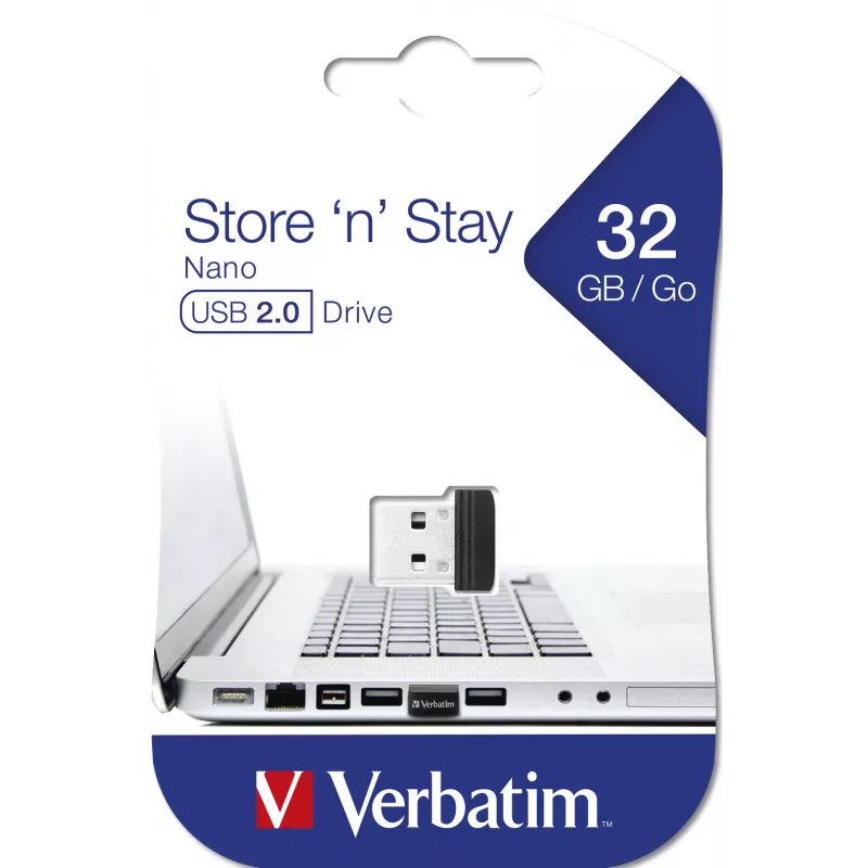 Verbatim Store 'n' Stay NANO USB atmintukas 32 GB juodas