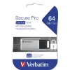 Verbatim Secure Pro USB 3.0 atmintinė 64 GB sidabrinė