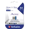 Verbatim Store 'n' Stay NANO 64 GB mėlynas – USB 3.0 atmintukas