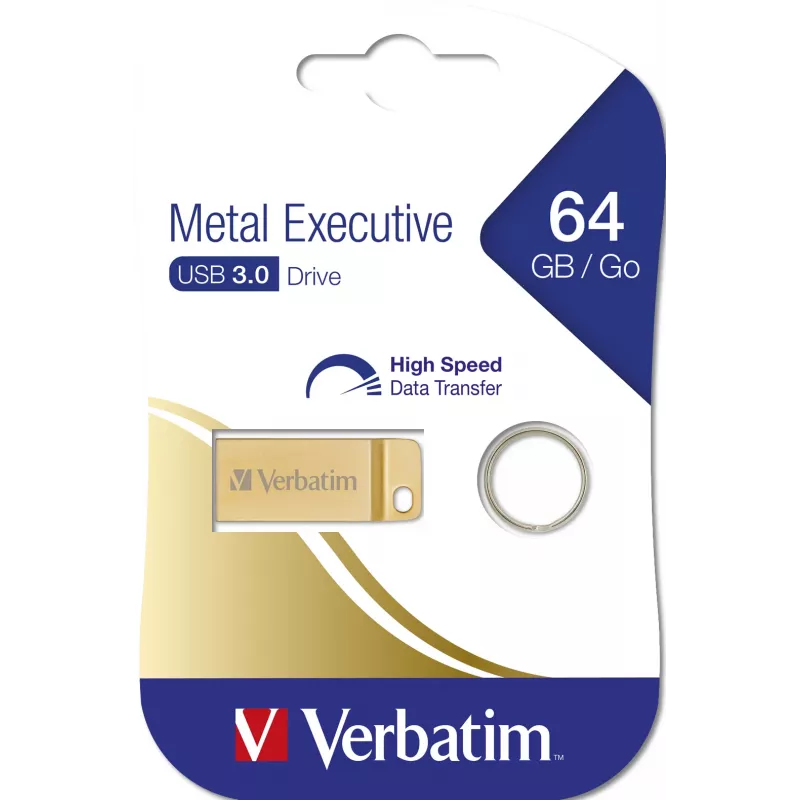 Verbatim Metal Executive USB 3.0 atmintukas 64 GB – Auksinis