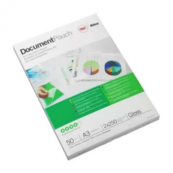 GBC Laminavimo maišeliai A3 75 mikronų, blizgūs, skaidrūs