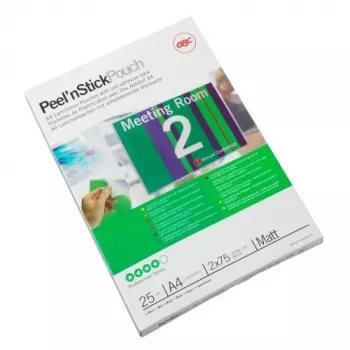 GBC laminavimo maišeliai A4 lipnūs matiniai 75 mikronai, blizgūs, A4, 0,15 mm, 25 vnt.