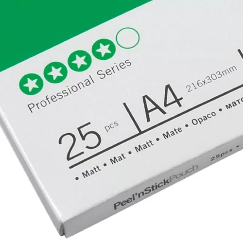 GBC laminavimo maišeliai A4 lipnūs matiniai 75 mikronai, blizgūs, A4, 0,15 mm, 25 vnt.
