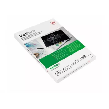 GBC Laminavimo maišelis A3 matinis 125 mikronų, matinis, baltas, A3, 0,25 mm, 303 mm, 426 mm