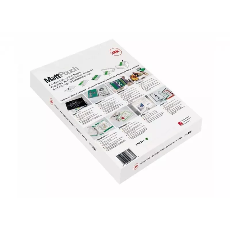GBC Laminavimo maišelis A3 matinis 125 mikronų, matinis, baltas, A3, 0,25 mm, 303 mm, 426 mm