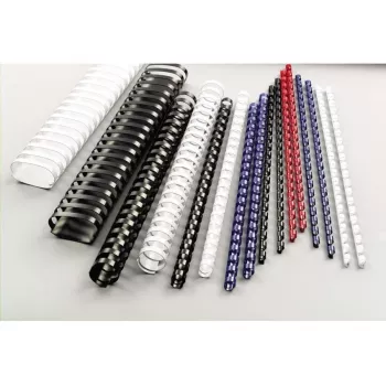 GBC CombBind įrišimo šukos 6 mm A4 21R, juodos, 25 lapų, PVC