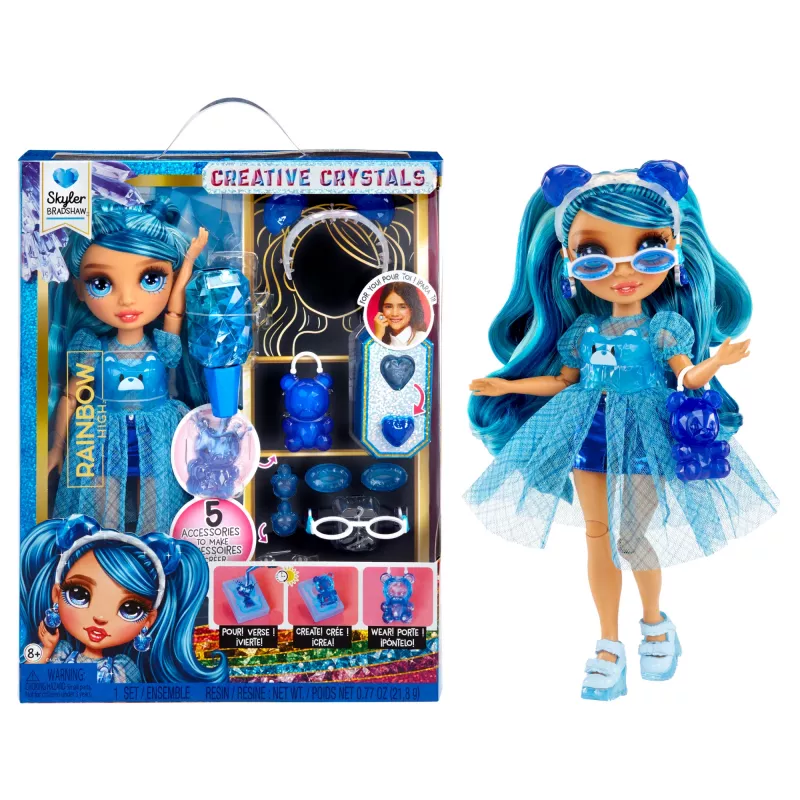Rainbow High Creative Crystals Fashion Doll - Skyler, mados lėlė, moteriška, 8 metai, 280 mm, įvairiaspalvė