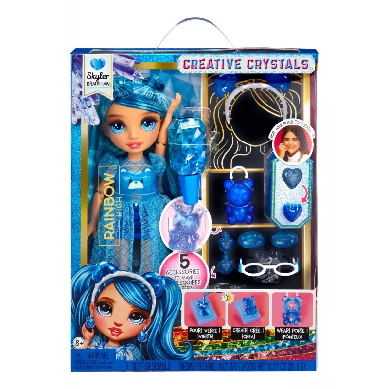 Rainbow High Creative Crystals Fashion Doll - Skyler, mados lėlė, moteriška, 8 metai, 280 mm, įvairiaspalvė
