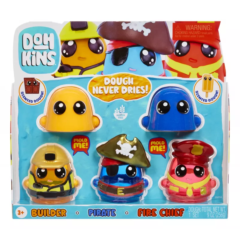 MGA Entertainment DohKins Hero Pack - Asortimentas 1, modeliavimo molis, įvairiaspalvis, vaikui, berniukui/mergaitei, nuo 3 iki 99 metų