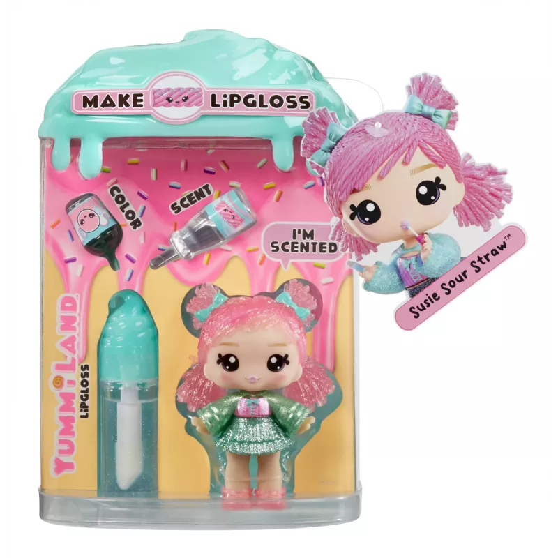 MGA Entertainment Yummiland Lip Gloss Lėlė Serija 2 – Saldymedis (Susie Sour Straw)