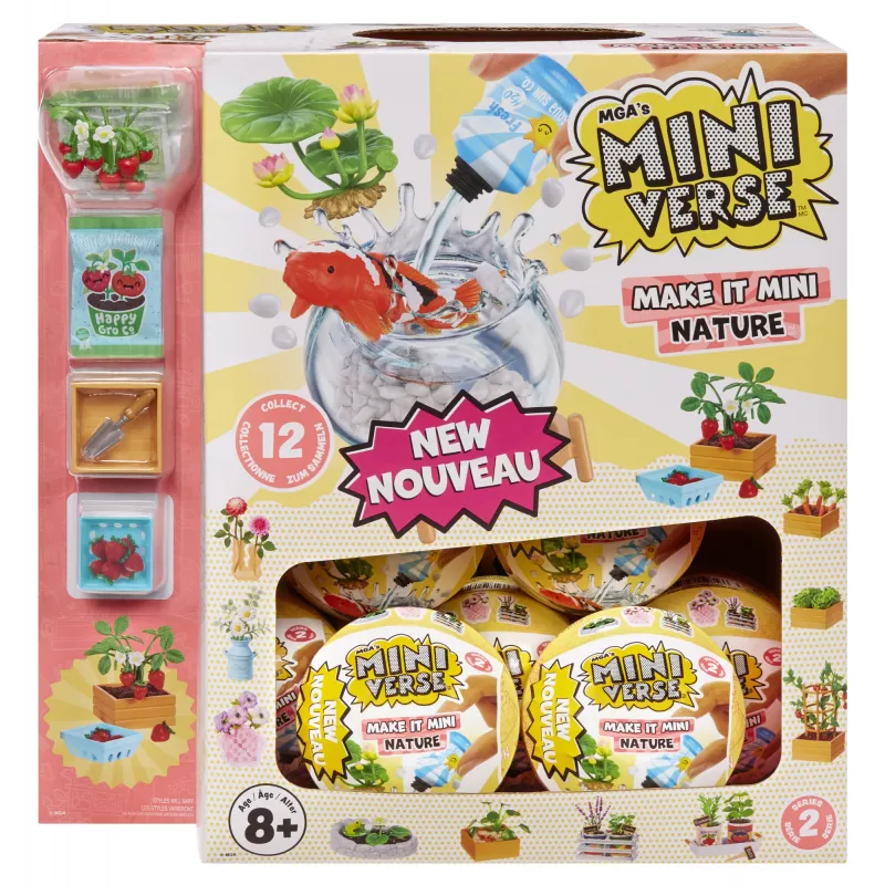 Miniverse MGA's - Make It Mini Nature 2 serija PDQ, 8 m., Įvairiaspalvis, Plastikas