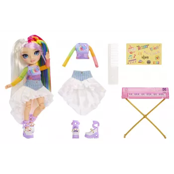 Rainbow High Jr High Rockband Fashion Dolls - Amaya, mados lėlė, moteriška, 4 m., berniukas/mergaitė, įvairiaspalvė