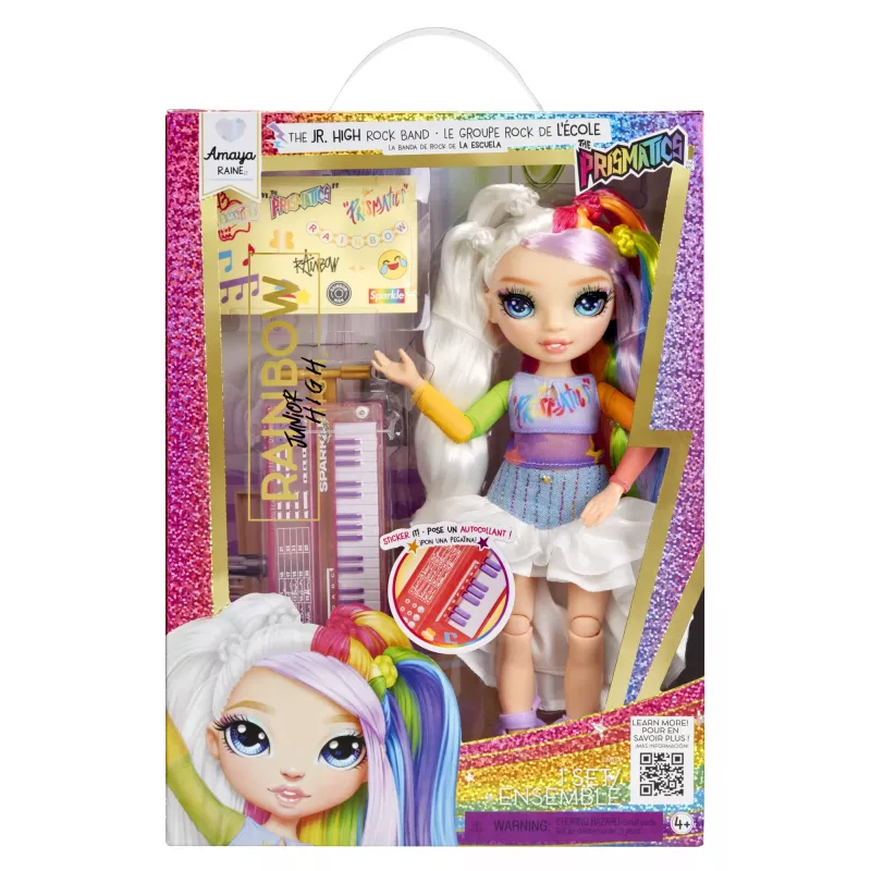 Rainbow High Jr High Rockband Fashion Dolls - Amaya, mados lėlė, moteriška, 4 m., berniukas/mergaitė, įvairiaspalvė