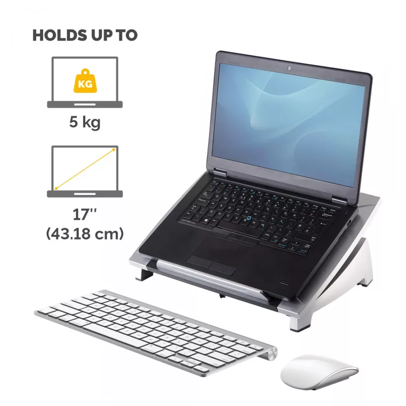 Fellowes Office Suites stovas nešiojamam kompiuteriui, juodas, 43,2 cm (17 colių), 5 kg, 140–190 mm, 382 mm, 290 mm