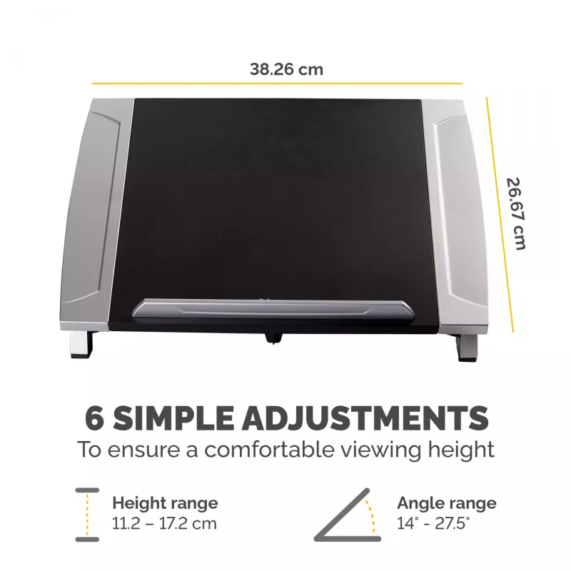 Fellowes Office Suites stovas nešiojamam kompiuteriui, juodas, 43,2 cm (17 colių), 5 kg, 140–190 mm, 382 mm, 290 mm