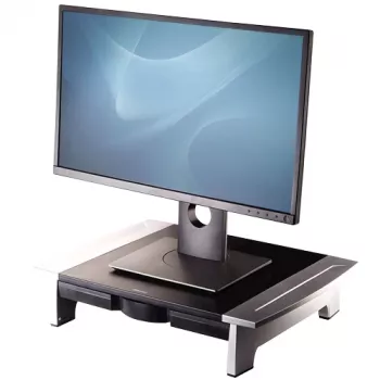 Ergonomiškas monitoriaus stovas Fellowes su 5 aukščio reguliavimais, iki 36 kg, 28 colių, grafitas