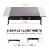 Ergonomiškas monitoriaus stovas Fellowes su 5 aukščio reguliavimais, iki 36 kg, 28 colių, grafitas