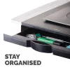 Ergonomiškas monitoriaus stovas Fellowes su 5 aukščio reguliavimais, iki 36 kg, 28 colių, grafitas