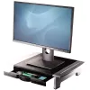 Ergonomiškas monitoriaus stovas Fellowes su 5 aukščio reguliavimais, iki 36 kg, 28 colių, grafitas