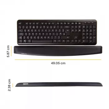 Fellowes riešo atrama klaviatūrai - Memory Foam - ergonomiška riešo atrama kompiuteriui, nešiojamam kompiuteriui, namų biurui - juoda