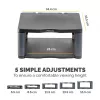 Fellowes Premium Monitor Riser Graphite – reguliuojamas stovas monitoriui, laisvai pastatomas, 36 kg, 53,3 cm (21 colis), aukščio reguliavimas, grafitas