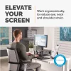 Fellowes reguliuojamas monitoriaus stovas su 3 aukščio padėtimis - Premium Monitor Riser Plus su kabelių valdymu - ergonomiškas reguliuojamas stovas kompiuteriams - maks. svoris 36 kg/maks. dydis 21 colis - grafitas
