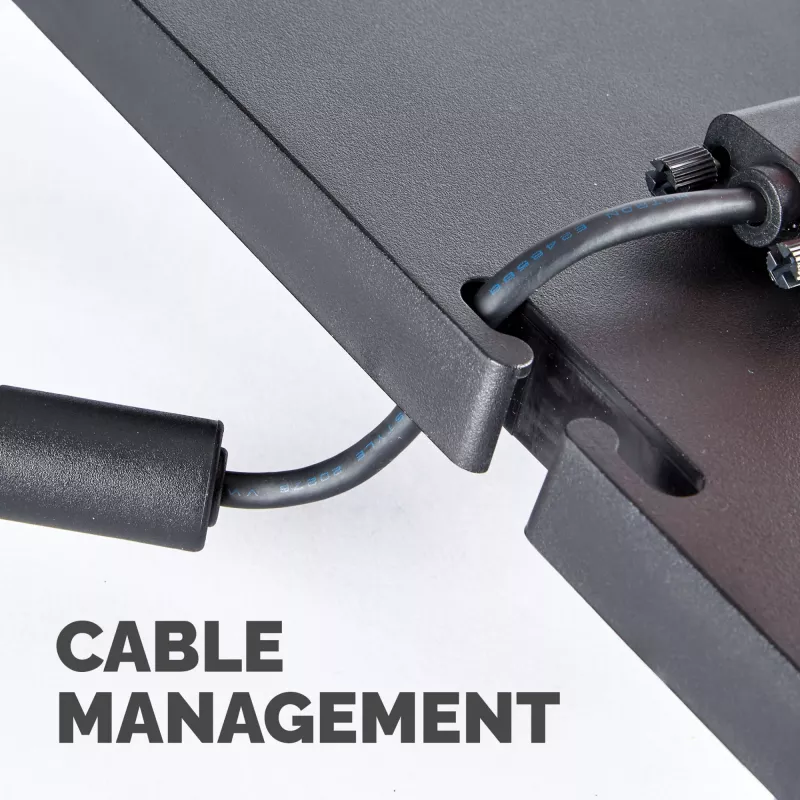 Fellowes reguliuojamas monitoriaus stovas su 3 aukščio padėtimis - Premium Monitor Riser Plus su kabelių valdymu - ergonomiškas reguliuojamas stovas kompiuteriams - maks. svoris 36 kg/maks. dydis 21 colis - grafitas