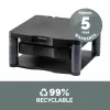 Fellowes reguliuojamas monitoriaus stovas su 3 aukščio padėtimis - Premium Monitor Riser Plus su kabelių valdymu - ergonomiškas reguliuojamas stovas kompiuteriams - maks. svoris 36 kg/maks. dydis 21 colis - grafitas