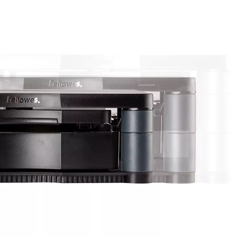Fellowes reguliuojamas monitoriaus stovas su 3 aukščio padėtimis - Premium Monitor Riser Plus su kabelių valdymu - ergonomiškas reguliuojamas stovas kompiuteriams - maks. svoris 36 kg/maks. dydis 21 colis - grafitas