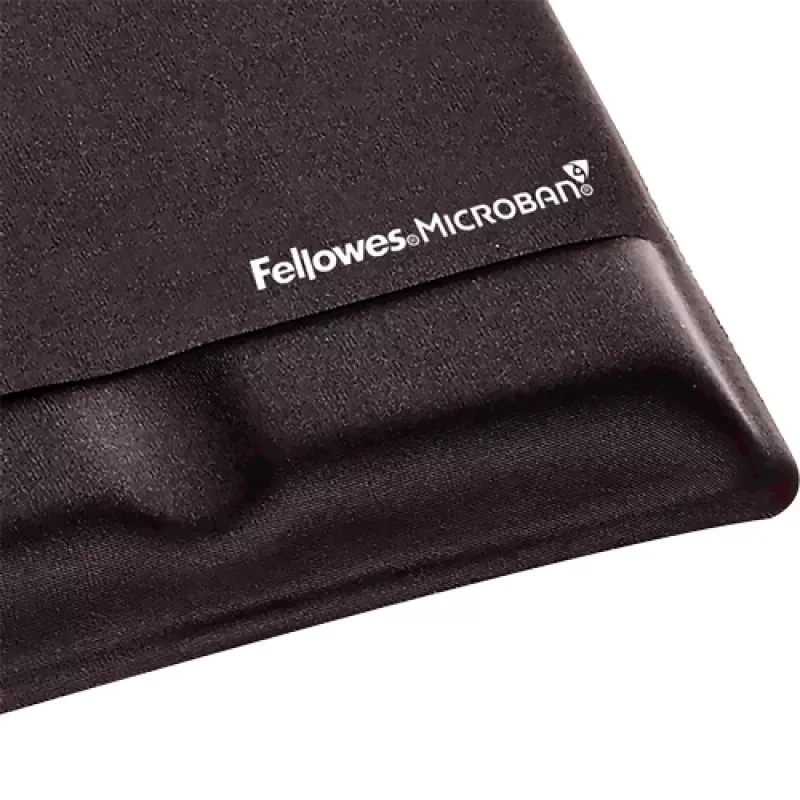 Fellowes pelės kilimėlis su riešo atrama Health-V, antibakterinė apsauga, ergonomiškas, juodas