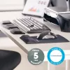 Fellowes klaviatūros riešo atrama Health-V su antibakterine apsauga – ergonomiška riešo atrama kompiuteriui, nešiojamam kompiuteriui, darbui namuose – juoda