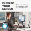 Fellowes kompiuterio monitoriaus stovas su 3 aukščio reguliavimais - Smart Suites monitoriaus pakėlimas - ergonomiškas reguliuojamas monitoriaus stovas - maks. svoris 10 kg / maks. dydis 21 colis - juodas