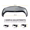 Fellowes kompiuterio monitoriaus stovas su 3 aukščio reguliavimais - Smart Suites monitoriaus pakėlimas - ergonomiškas reguliuojamas monitoriaus stovas - maks. svoris 10 kg / maks. dydis 21 colis - juodas
