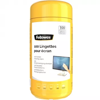 Fellowes 100 drėgnos servetėlės ekranų valymui, LCD/TFT/Plasma, įvairiaspalvės, 82x82x170 mm