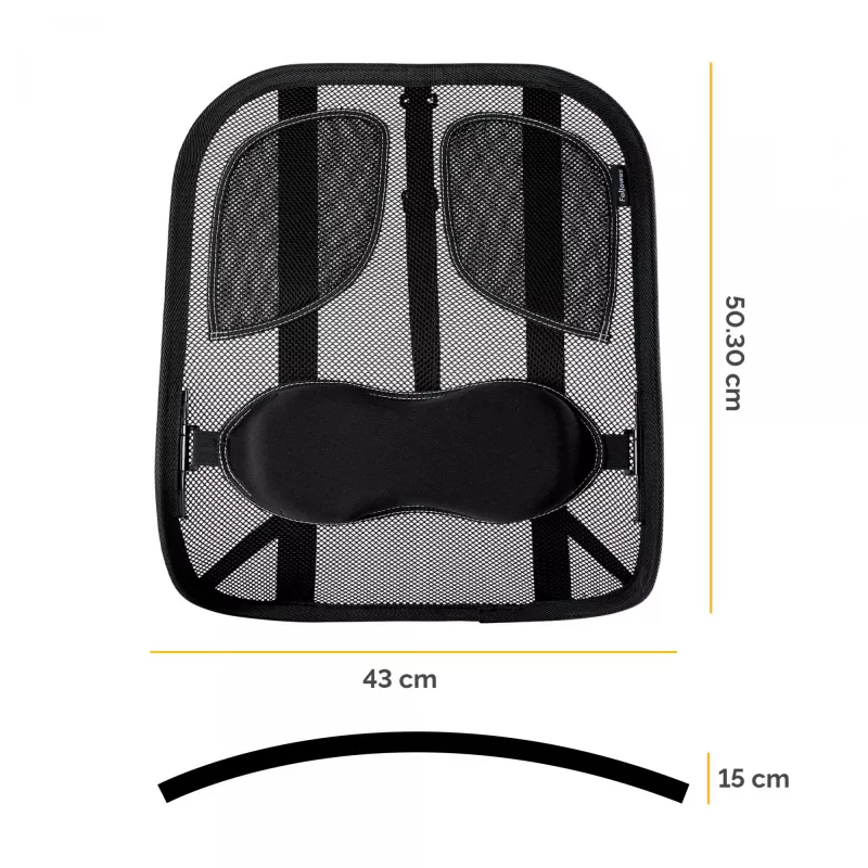 Fellowes atlošas biuro kėdei - Professional Series tinklinis atlošas - lengvai tvirtinamas - H19,53 x P30,32 x G36,99 cm