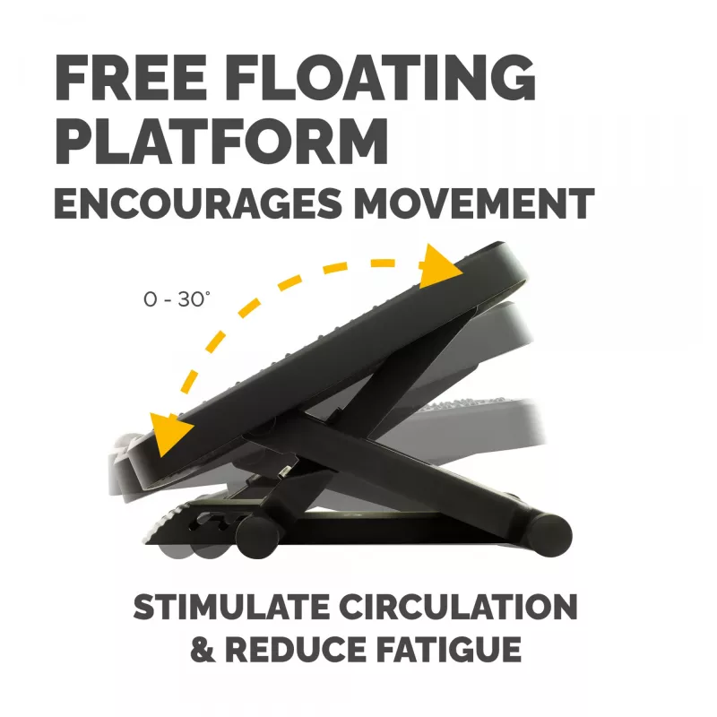 Fellowes Professional Series pėdų atrama Ultimate Foot Support, 3 aukščio reguliavimai, masažinis paviršius, juoda