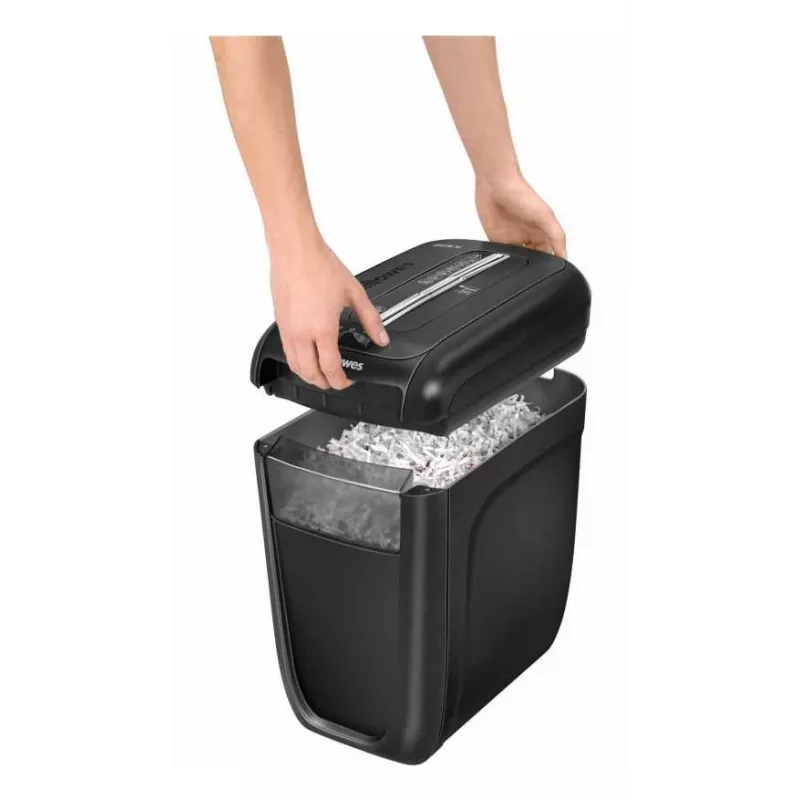 Fellowes 60Cs popieriaus smulkintuvas, skersinis pjovimas, 72 dB, 23 cm, juodas