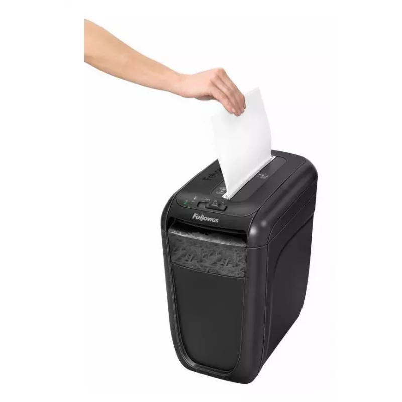 Fellowes 60Cs popieriaus smulkintuvas, skersinis pjovimas, 72 dB, 23 cm, juodas