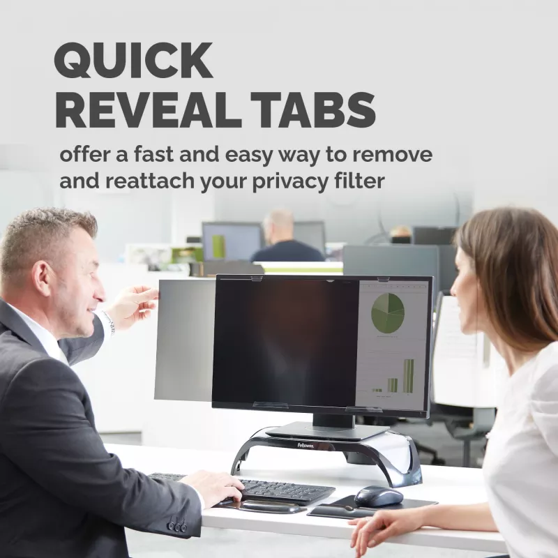 Fellowes 23 colių privatumo filtras PrivaScreen, 58,4 cm, 16:9, be rėmelio, antirefleksinis