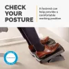 Fellowes Refresh pėdų atrama po stalu – ergonominė pėdų atrama su 2 aukščio reguliavimais ir masažiniu paviršiumi, juoda