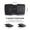 Fellowes Refresh pėdų atrama po stalu – ergonominė pėdų atrama su 2 aukščio reguliavimais ir masažiniu paviršiumi, juoda