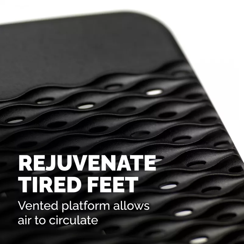 Fellowes Refresh pėdų atrama po stalu – ergonominė pėdų atrama su 2 aukščio reguliavimais ir masažiniu paviršiumi, juoda
