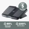 Fellowes Refresh pėdų atrama po stalu – ergonominė pėdų atrama su 2 aukščio reguliavimais ir masažiniu paviršiumi, juoda