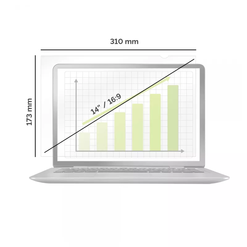 Fellowes PrivaScreen 35.6 cm (14 colių) nešiojamojo kompiuterio privatumo filtras be rėmelio