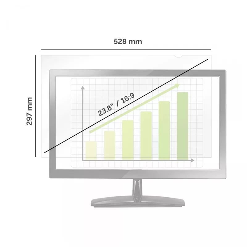 Fellowes 4816901 privatumo filtras 60,5 cm (23,8 colio) monitoriui, be rėmelio