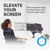 Fellowes Platinum Series trijų monitorų laikiklis - trijų ekranų stovas darbalaukiui, 7 kg, 27 col., VESA 75x75/100x100, juodas