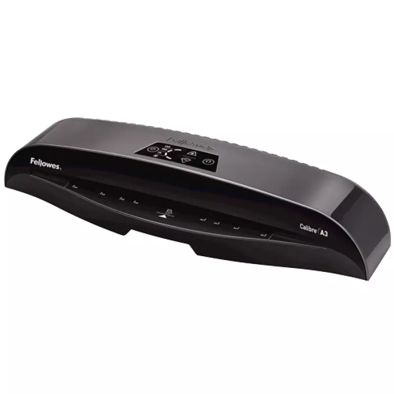 Fellowes Calibre A3 Laminatorius – Juodas, 32 cm, Šaltas laminavimas, 1 min, 500 mm/min, 12,5 cm, A3