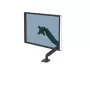 Fellowes Platinum Series monitorų laikiklis - montuojamas ant stalo, 8 kg, iki 40 colių ekranams, reguliuojamas, pakreipimas 45°, pasukimas 180°, sukimas 360°, VESA 75x75/100x100, juodas