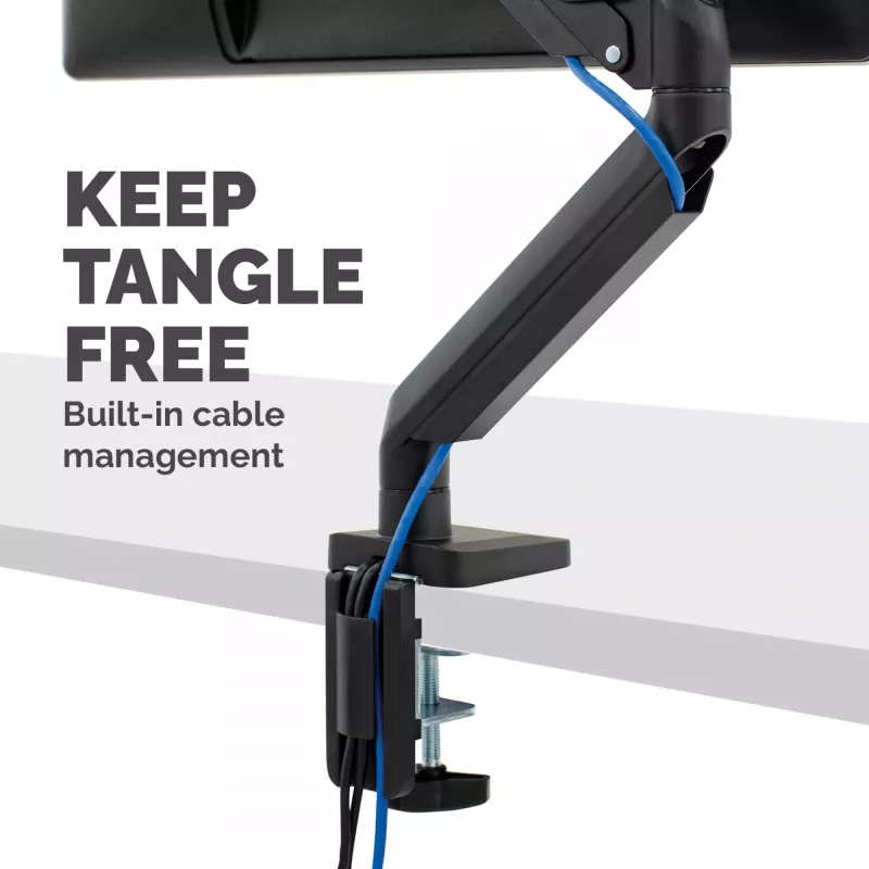 Fellowes Platinum Series monitorų laikiklis - montuojamas ant stalo, 8 kg, iki 40 colių ekranams, reguliuojamas, pakreipimas 45°, pasukimas 180°, sukimas 360°, VESA 75x75/100x100, juodas
