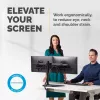 Fellowes Seasa Dvigubas Monitoriaus Laikiklis - Laisvai Pastatomas Monitoriaus Stovas 8KG 27 colių Ekranams - Ergonomiškas Reguliuojamas Monitoriaus Laikiklis - Pakreipimas 45° Pasukimas 120° Sukimas 360°, VESA 75 x 75/100 x 100 - Juodas